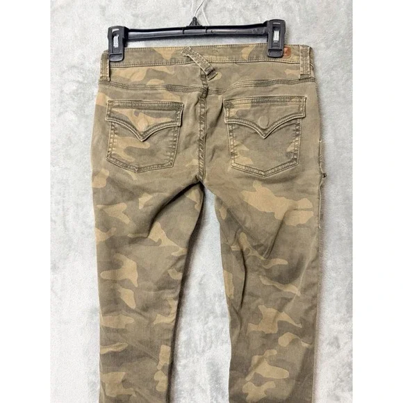 Joie Skinny Crop Ankle Zip Pants Jeans Moto Cargo SZ 26 Green - Picture 6 of 8